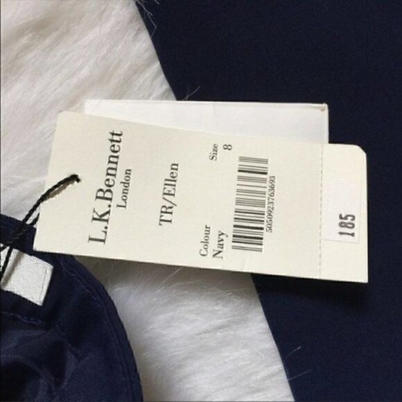 LK Bennett Navy Blue Ellen Straight Leg Dress Pants Trousers US 4 - Picture 7 of 9